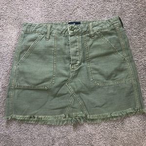 American Eagle Green Denim Skirt